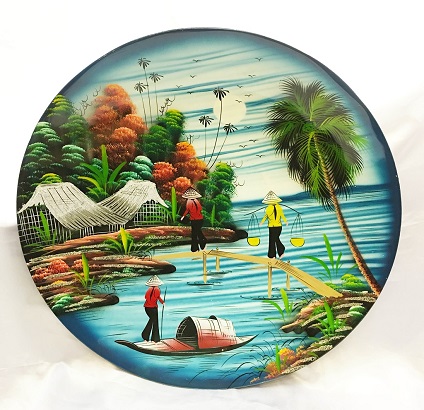 15cm PAINTING PLATE - COUNTRYSIDE 1